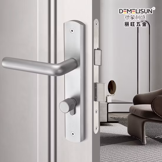 Черно-белая серебристая двухсторонняя UPVC 85/92 мм Внутренняя дверная ручка Дверной замок